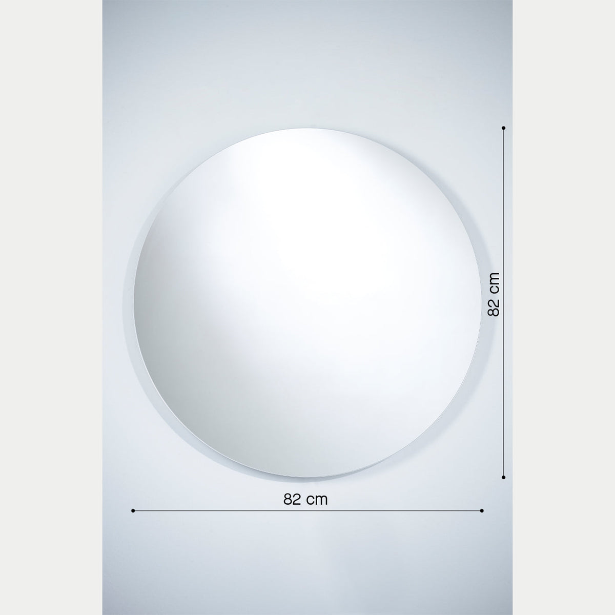 Maßzeichnung Badspiegel Brio Clear S IP44, Durchmesser 82 cm