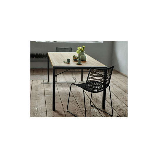 FLIP Tisch Teak klappbar - verschiedene Größen & Gestellfarben