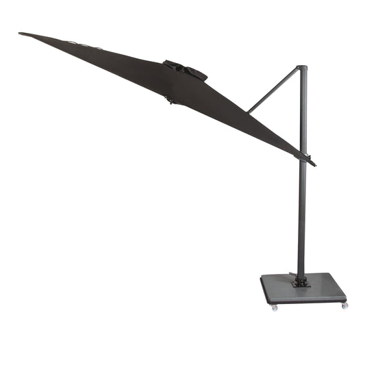 Quadratischer Freiarmschirm in schwarz oder grau Natur (300 cm)