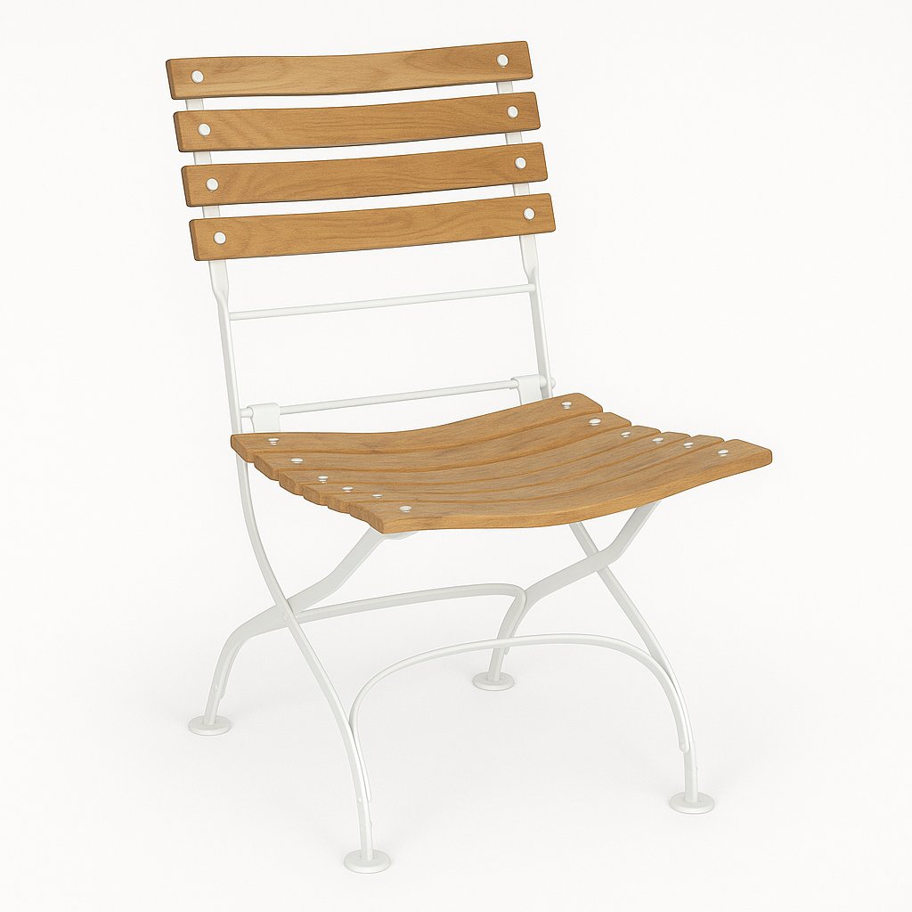 CLASSIC Gartenstuhl geschwungene Belattung