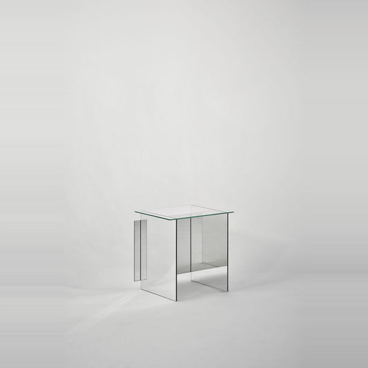 Beistelltisch Fragments aus Glas und Spiegel freigestellt