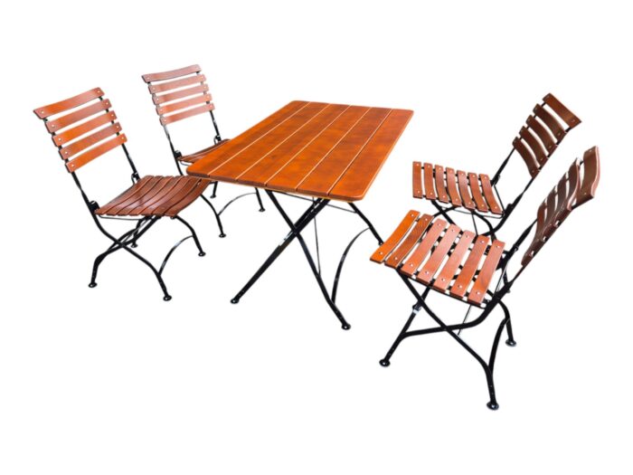 Mira Set Tisch 120x70 mit vier Stühlen