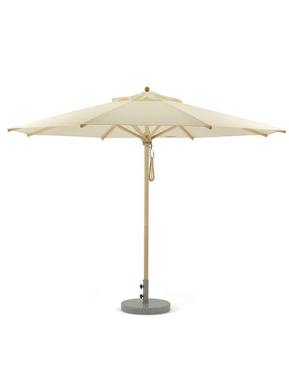 Klassiker Sonnenschirm Ø 350 cm Natur mit Flaschenzug