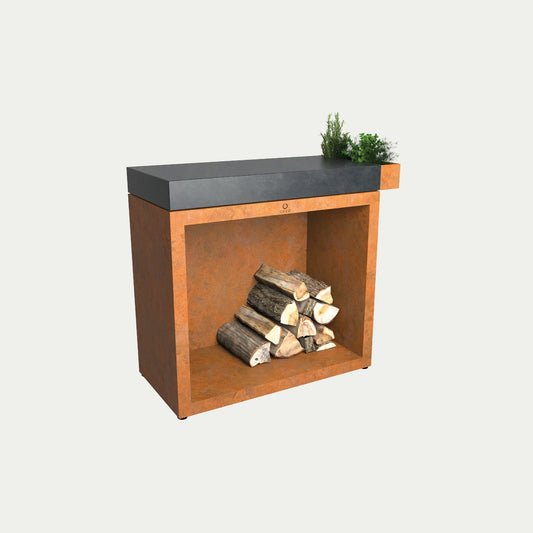 OFYR Butcher Block Storage 90 Ceramic Dark Corten – freigestellt