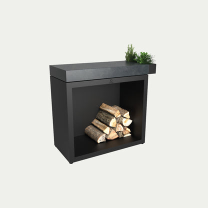 OFYR Butcher Block Storage 90 Ceramic Dark Black – freigestellt