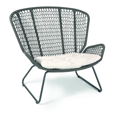 Wing light Relax Sessel Aluminium anthrazit mit Sitzkissen Pebble