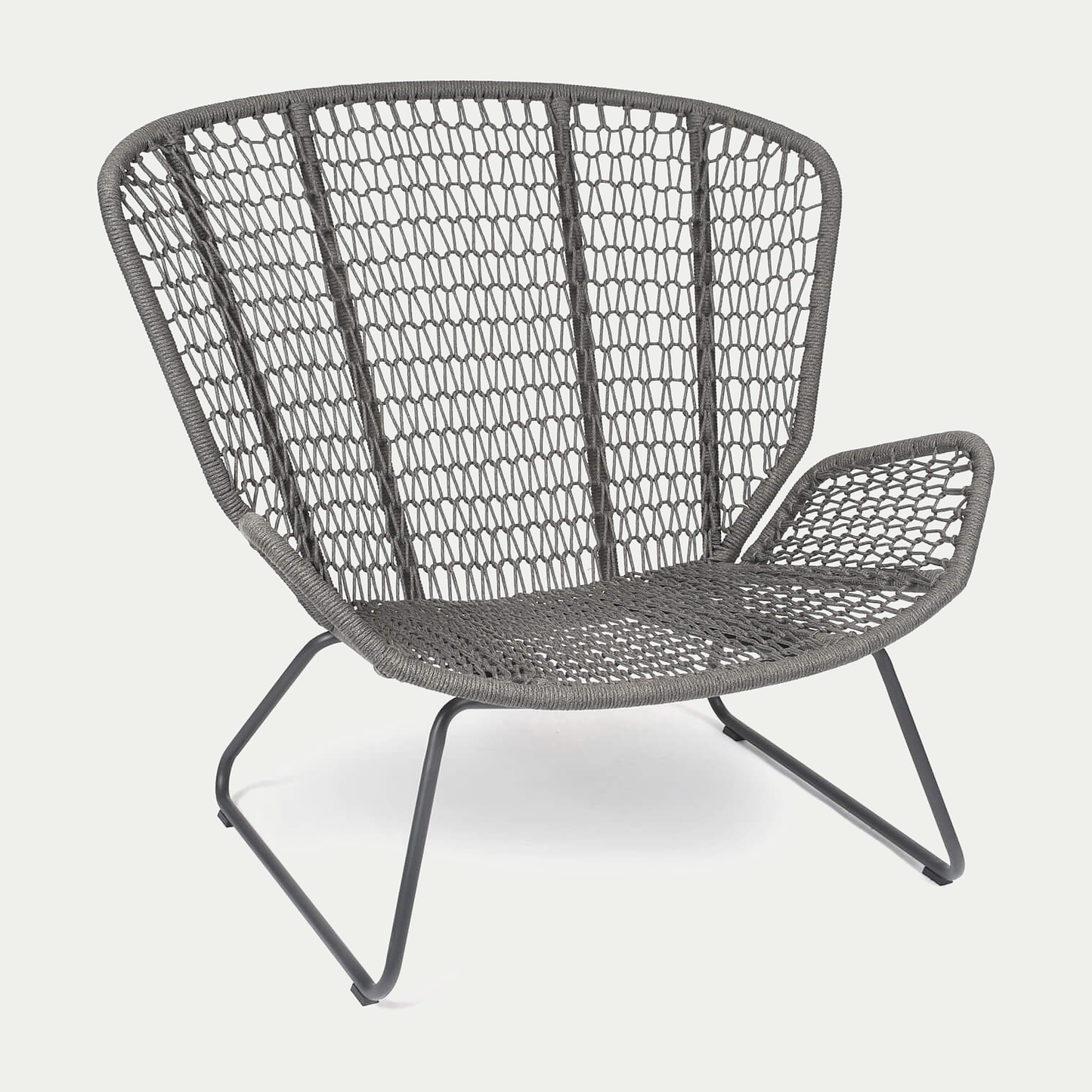 Wing light Relax Sessel Aluminium anthrazit, fm-rope anthrazit