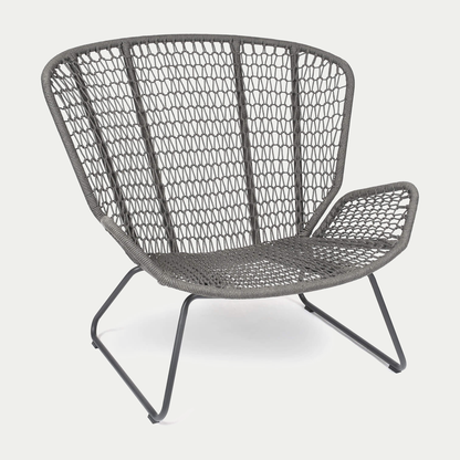 Wing light Relax Sessel Aluminium anthrazit, fm-rope anthrazit