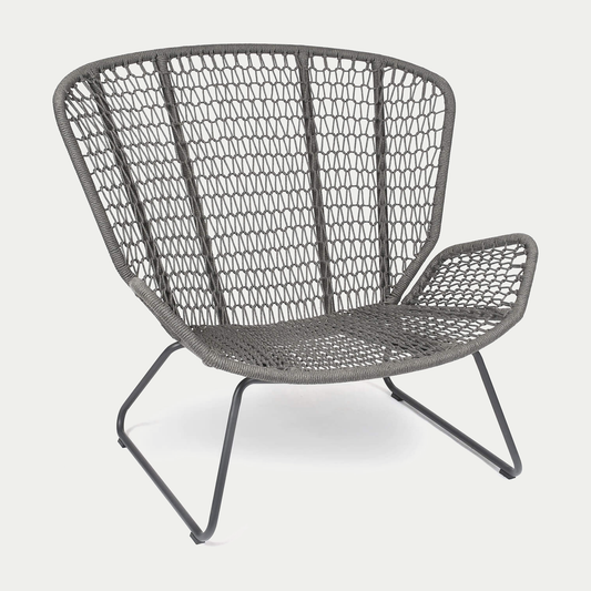 Wing light Relax Sessel Aluminium anthrazit, fm-rope anthrazit