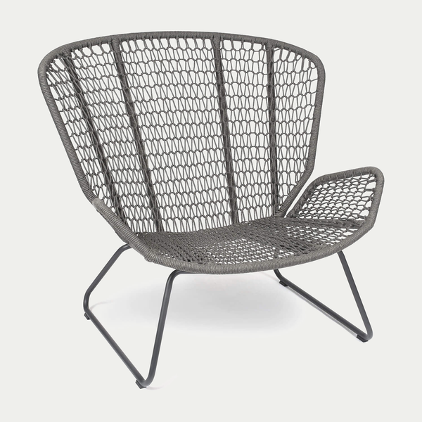 Wing light Relax Sessel Aluminium anthrazit, fm-rope anthrazit