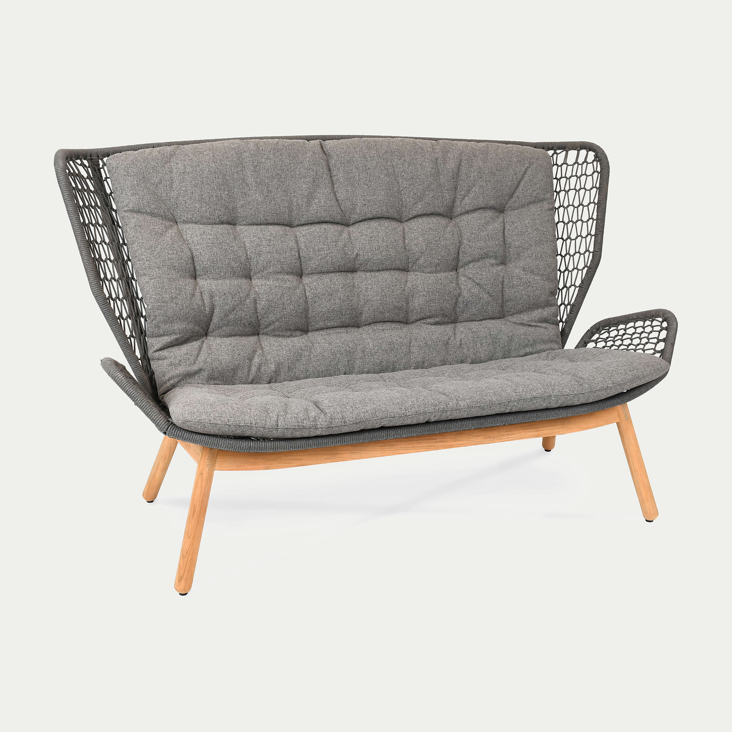 Wing light Relax Sofa Untergestell Teak, fm-rope anthrazit