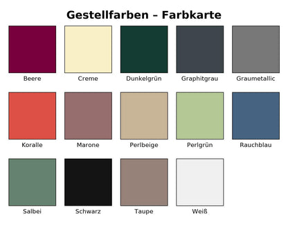 FLIP Tisch Teak klappbar - verschiedene Größen & Gestellfarben