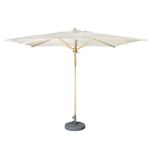 Weishäupl Sonnenschirm 300 × 300 cm Natur mit Flaschenzug