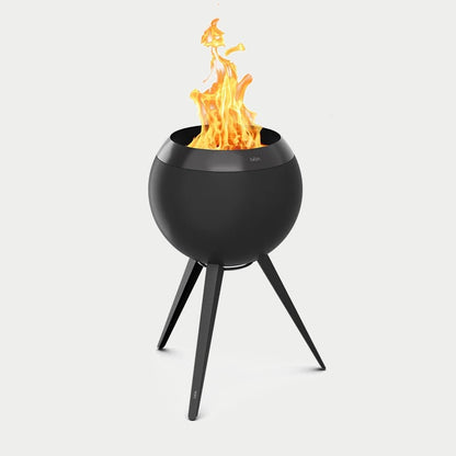 Höfats MOON 45 all black Feuerkorb mit hohem Fuß