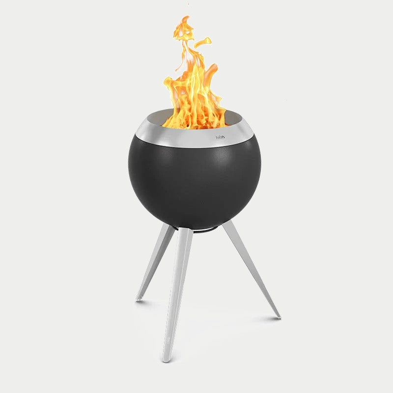 Höfats MOON 45 Feuerkorb mit hohem Fuß – Silber