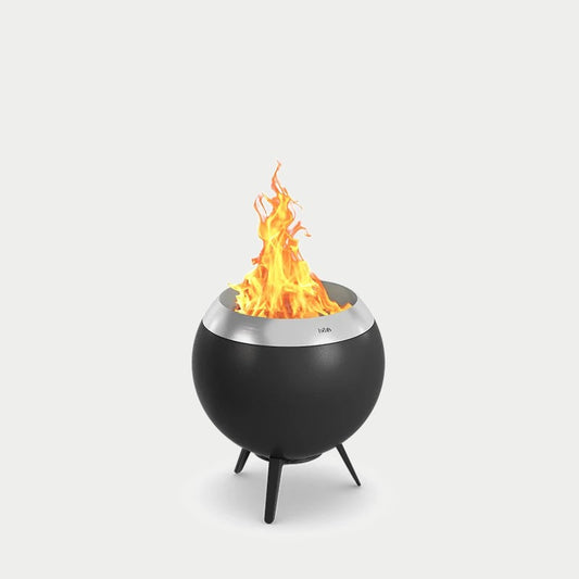 Höfats MOON 45 Feuerkorb mit niedrigem Fuß – Silber