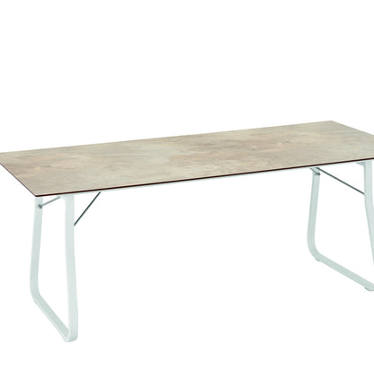 Weishäupl Ahoi Tisch 200x90 Weiß HPL Sand