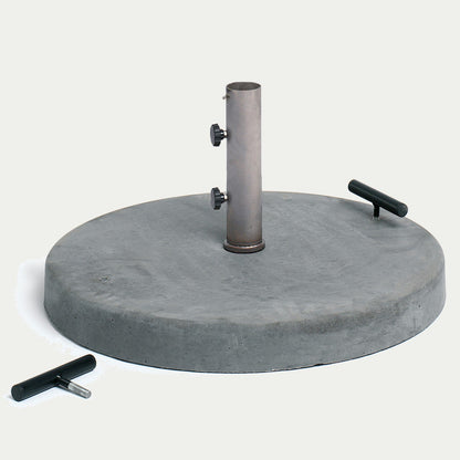 Weishäupl Bodenplatte Beton rund mit Sonnenschirm – Terrasse