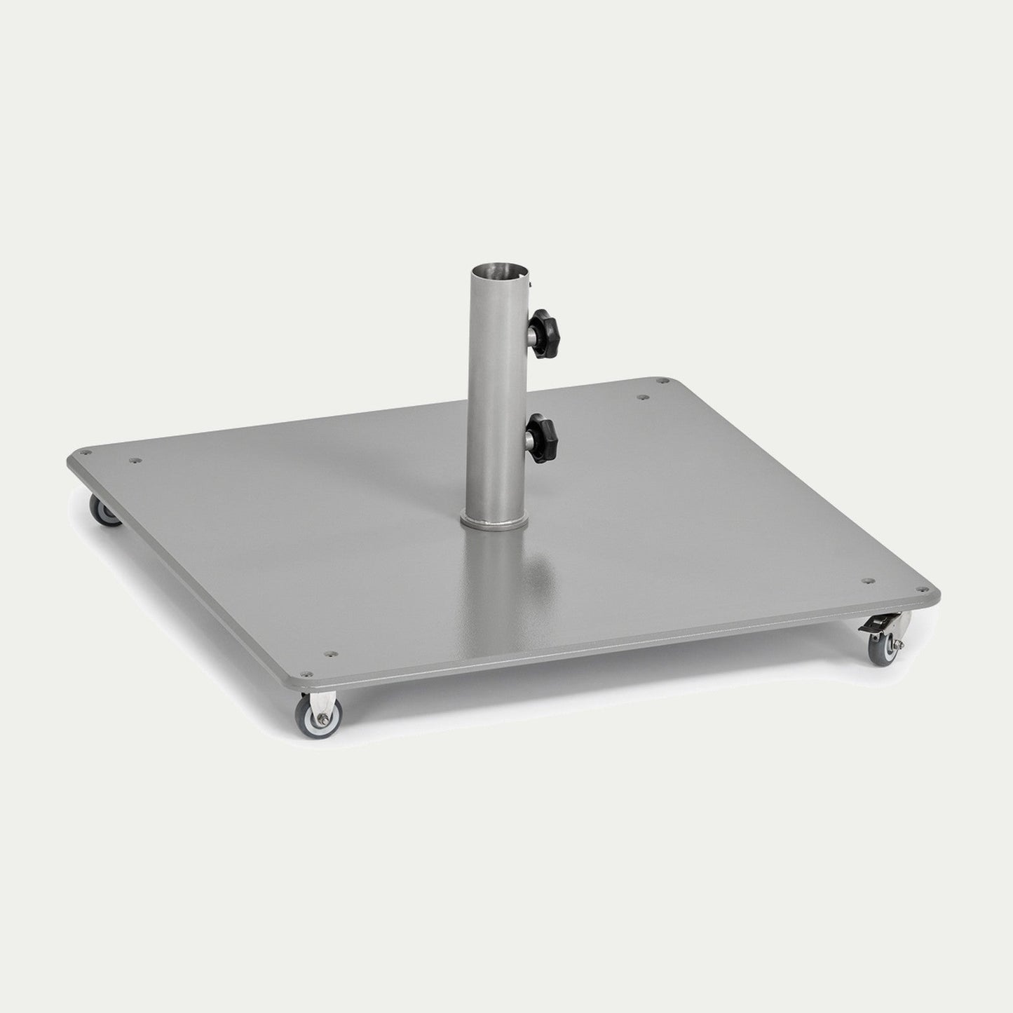 Weishäupl Bodenplatte Stahl eckig – Graualuminium