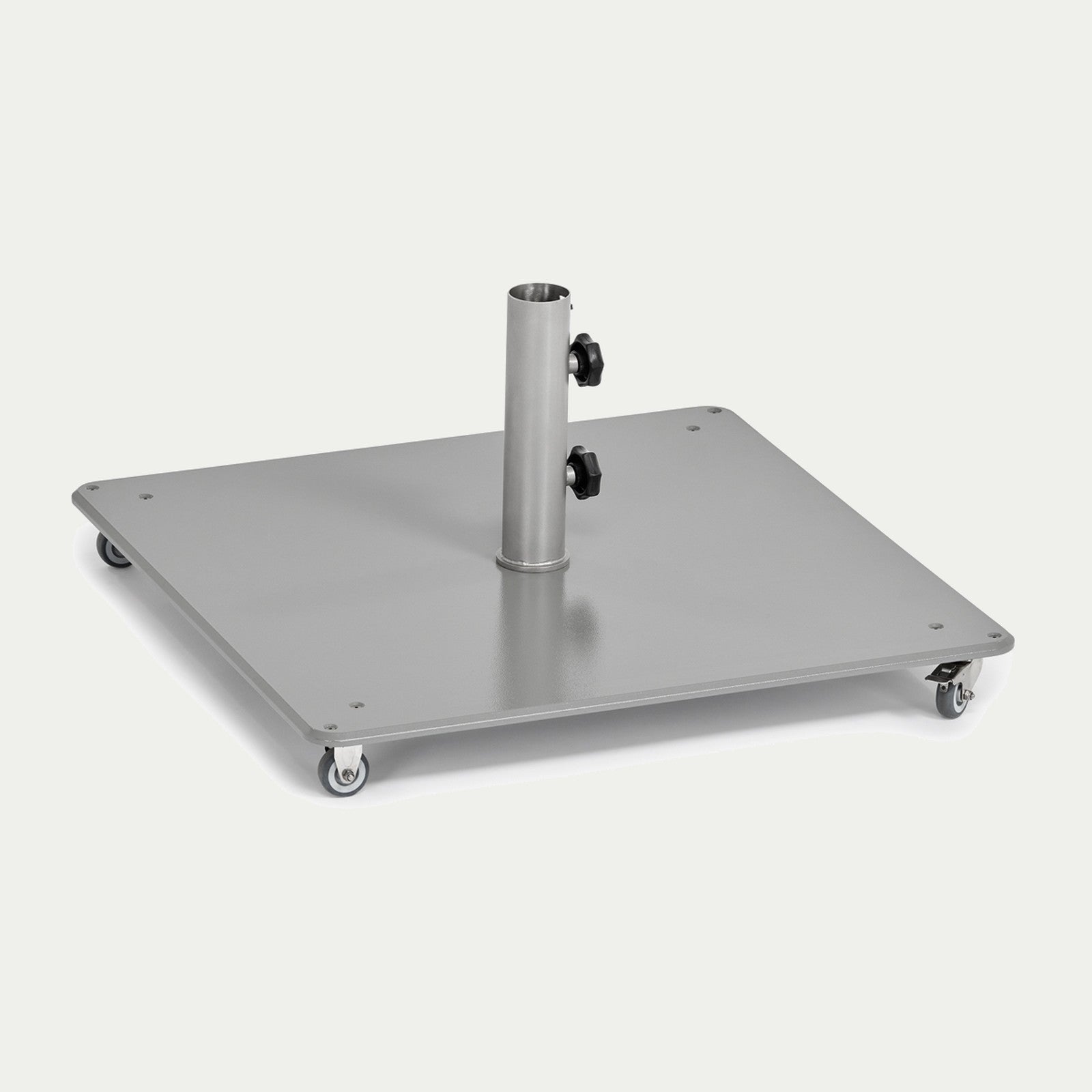 Weishäupl Bodenplatte Stahl eckig – Graualuminium