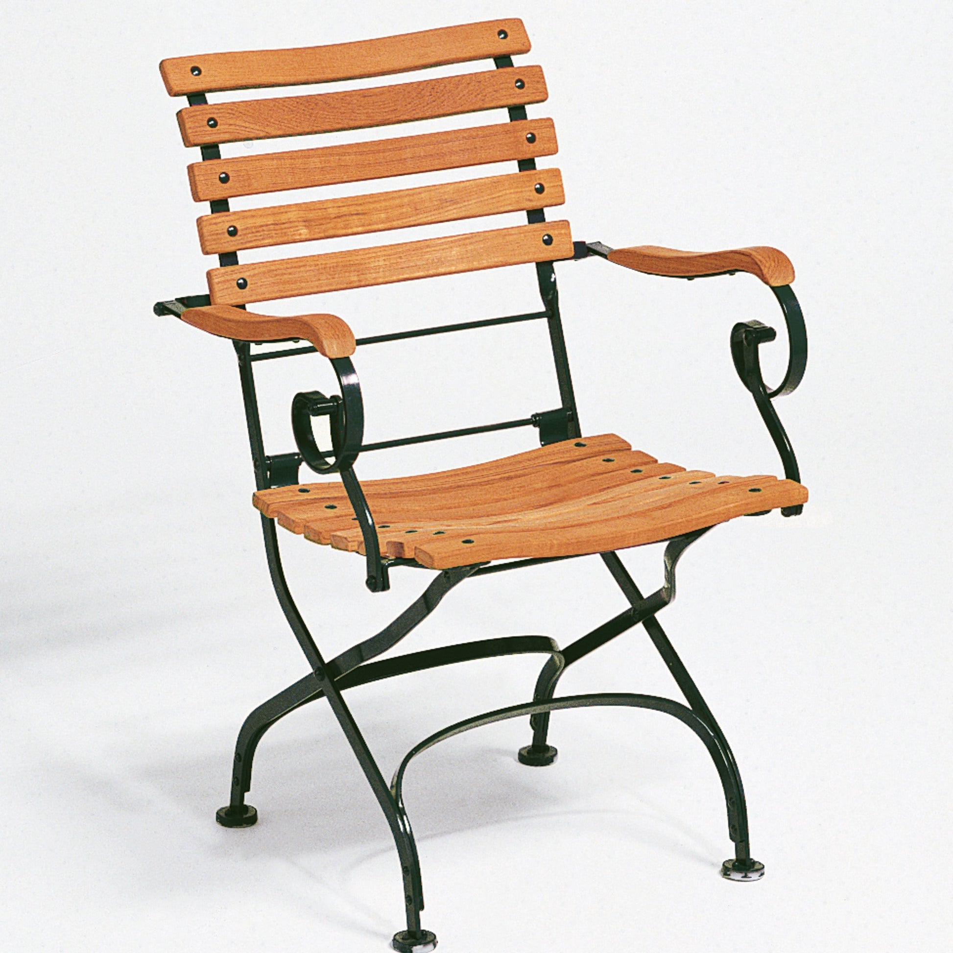 Weishäupl Classic Sessel Dunkelgrün mit geschwungener Belattung
