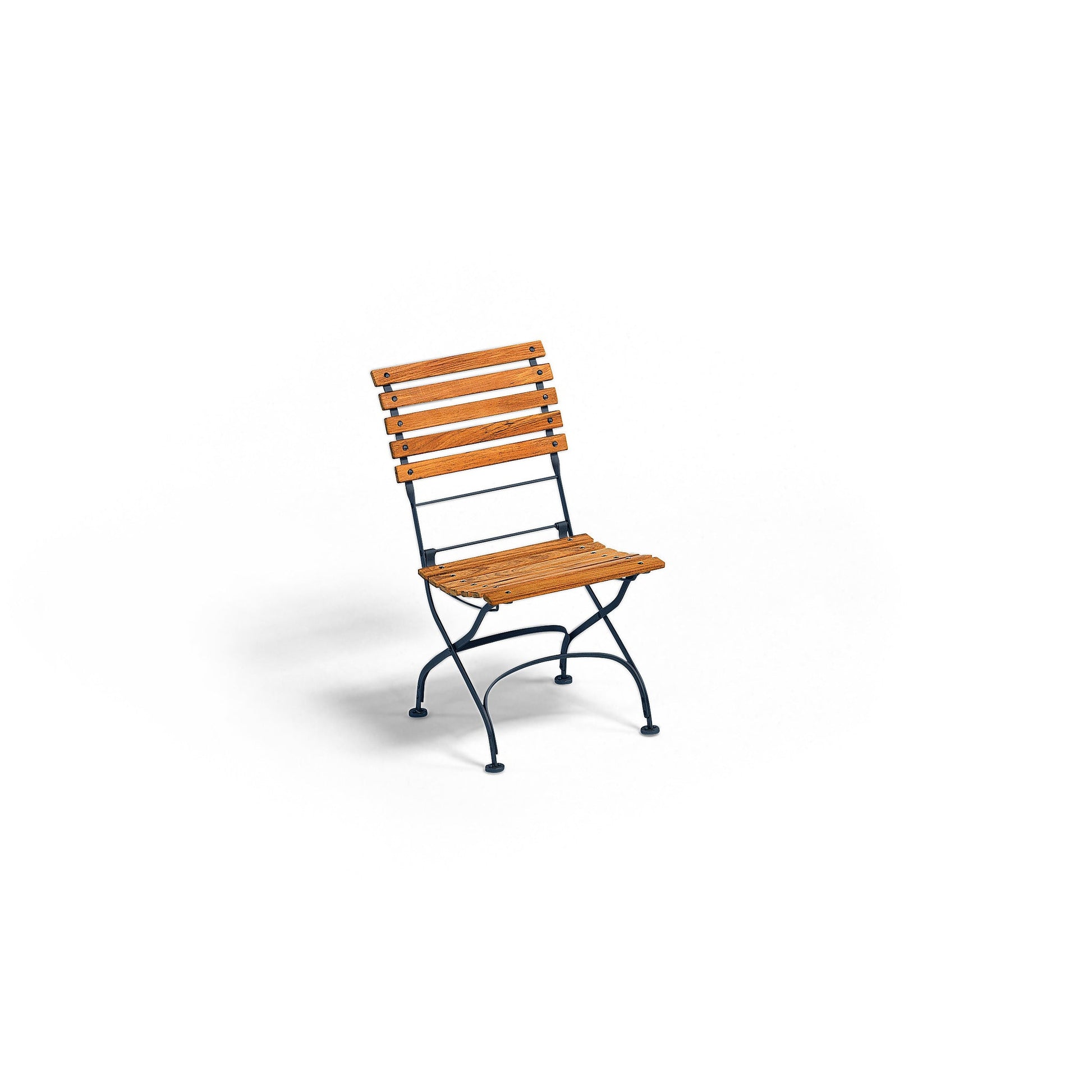Weishäupl Classic Stuhl Graphitgrau mit Belattung aus massivem Teak