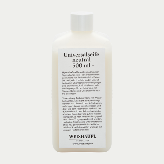 Weishäupl Universalseife neutral 0,5 l – Teak-Pflege