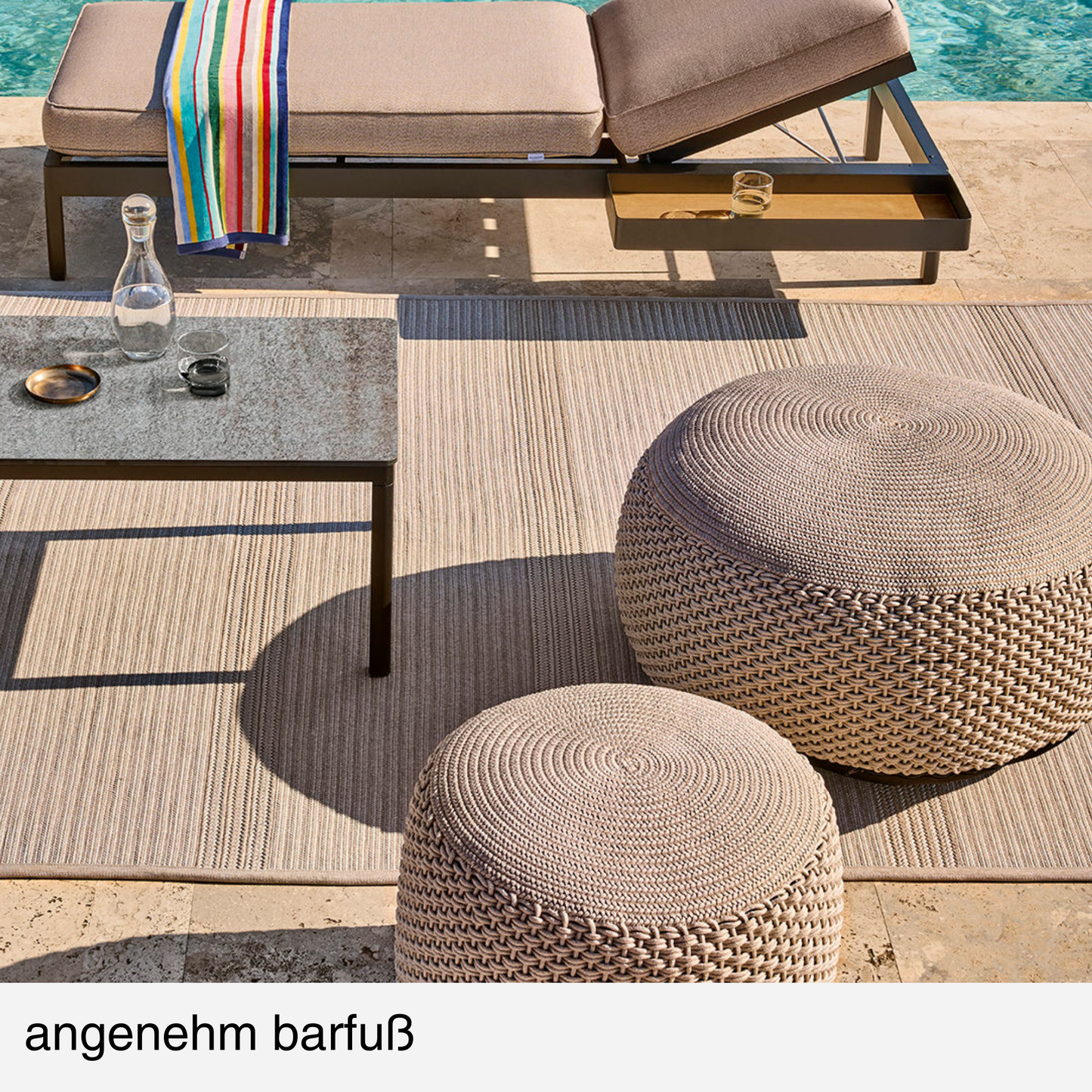 Outdoor-Teppich eckig