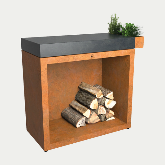 OFYR Butcher Block Storage 90 Ceramic Dark
