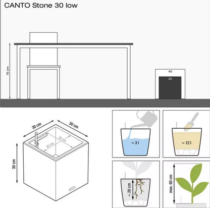 LECHUZA CANTO Stone 30 low Steingrau