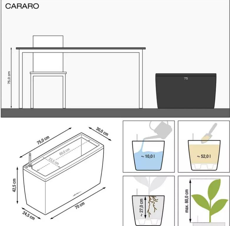 LECHUZA CARARO Premium Weiß