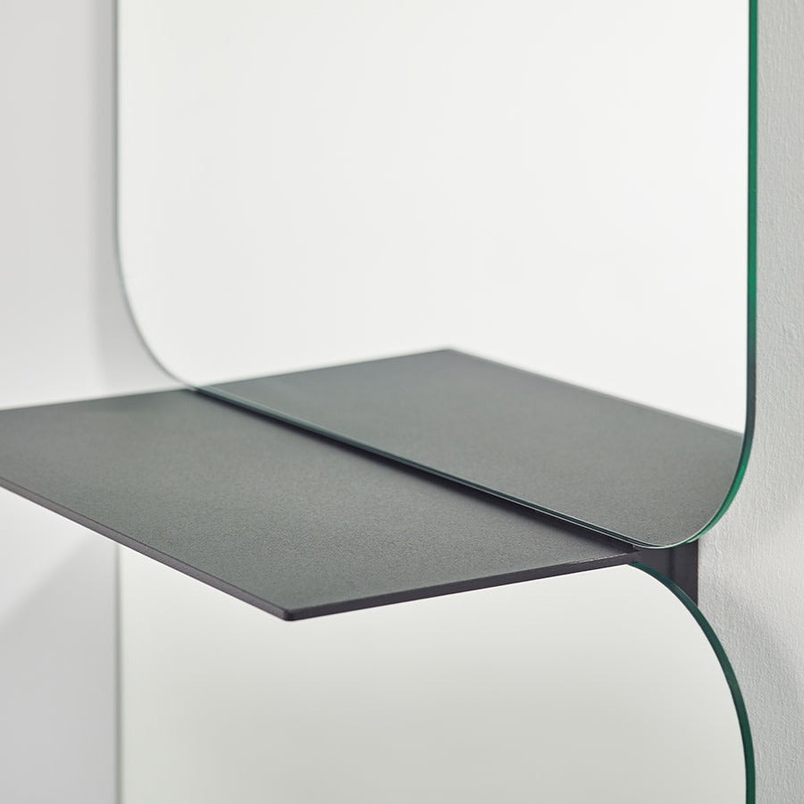 Wandspiegel Taille mit Ablage Detailansicht