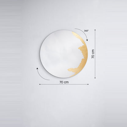 Designspiegel Ornato mit Blattgold Maßzeichnung