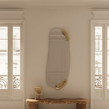 Designspiegel Calco Gold im Wohnraum