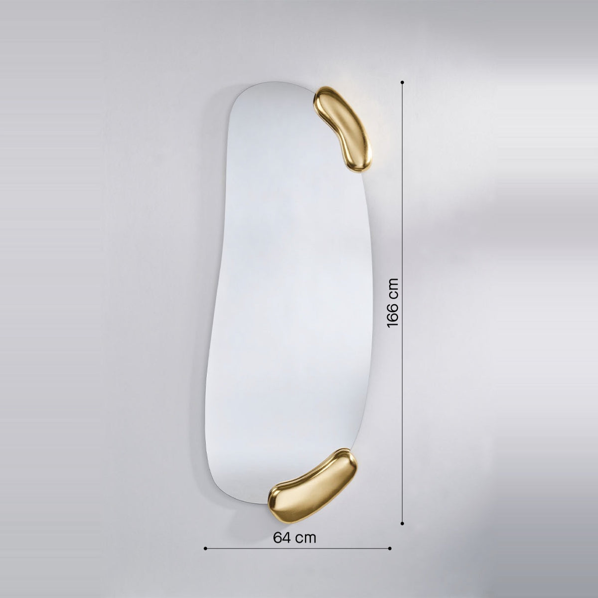 Designspiegel Calco Gold Maßzeichnung