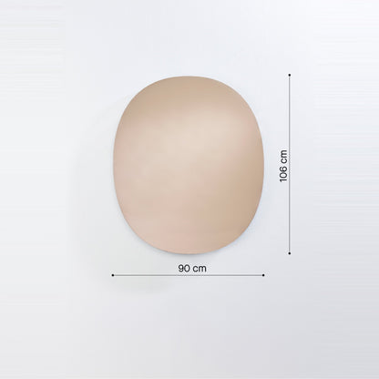 Designspiegel Brio Bronze mit LED-Licht Maßzeichnung