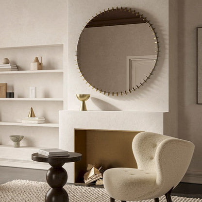 Runder Designspiegel Ray im Wohnraum