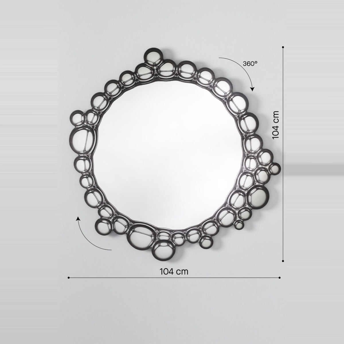 Designspiegel Bubbles Maßzeichnung