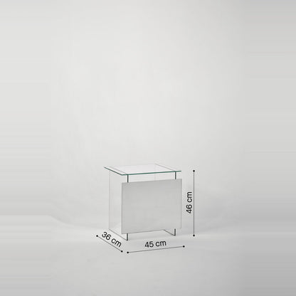 Beistelltisch Fragments aus Glas und Spiegel Maßzeichnung