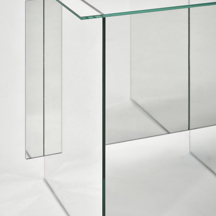 Beistelltisch Fragments aus Glas und Spiegel Detailansicht