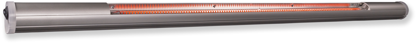 ExtremeLine HeatTube in Titan mit eingeschaltetem Carbon-Heizelement