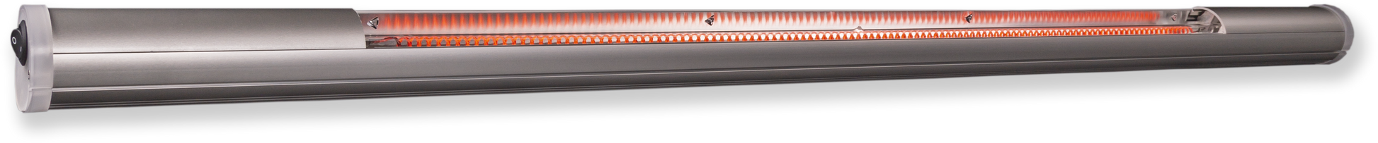 ExtremeLine HeatTube in Titan mit eingeschaltetem Carbon-Heizelement