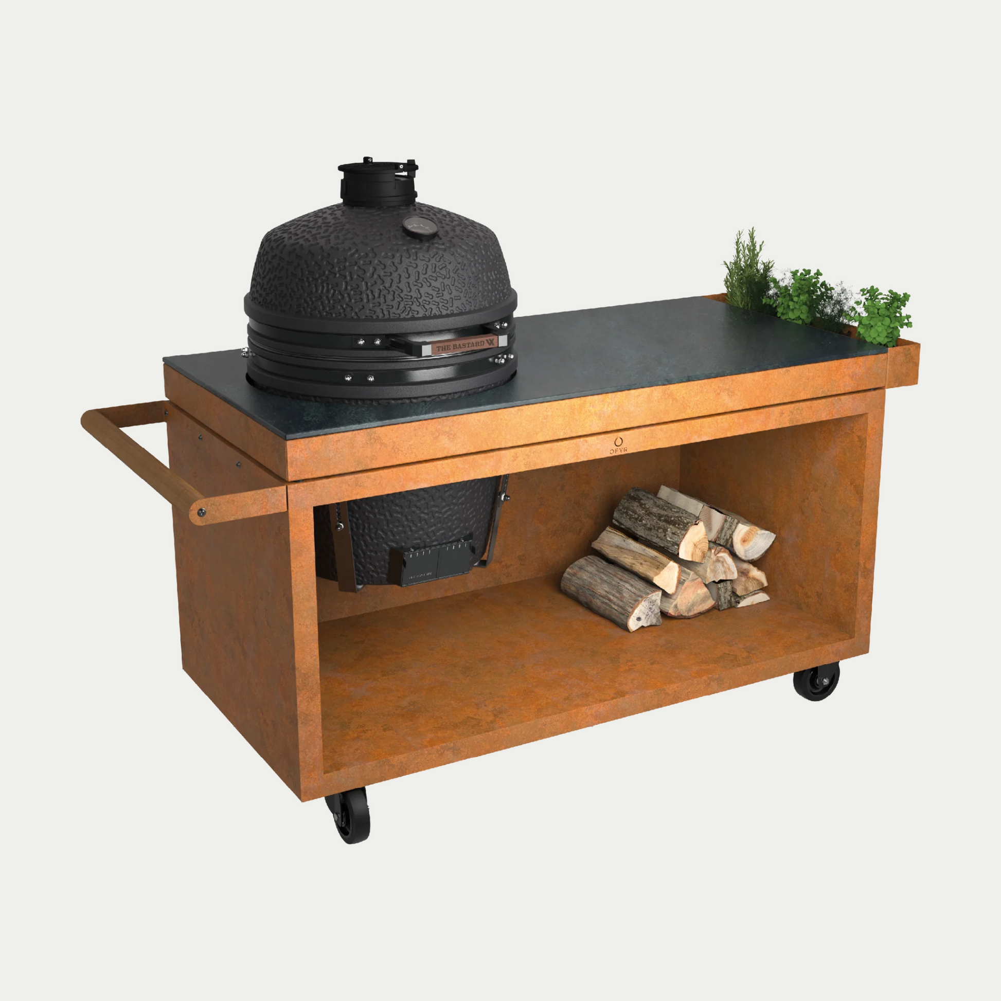 OFYR Kamado Table Corten 150 PRO+ Ceramic Dark