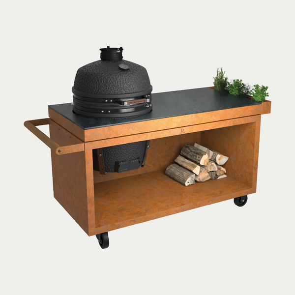 OFYR Kamado Table Corten 150 PRO+ Ceramic Dark – freigestellt