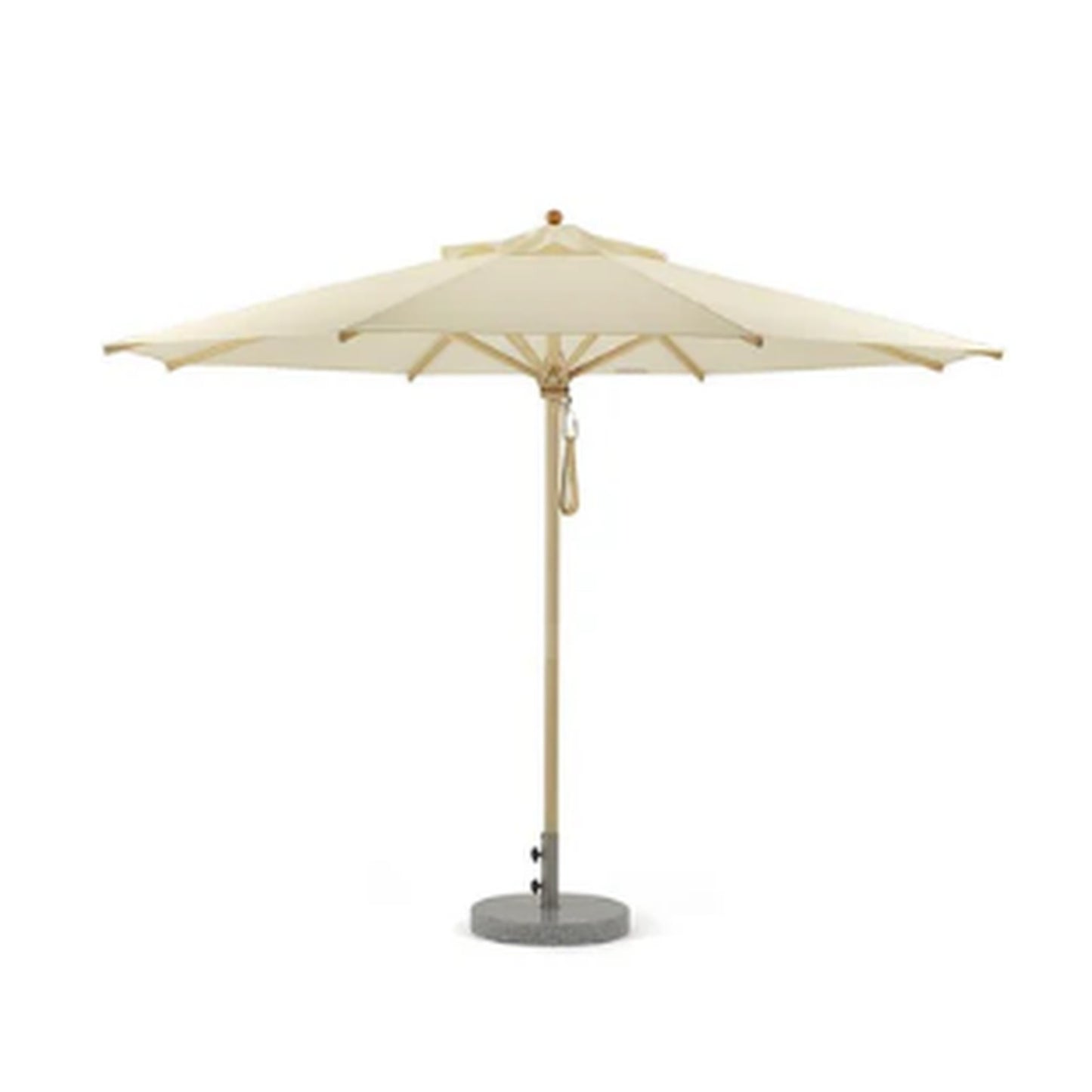 Sonnenschirm Ø 350 cm Natur mit Flaschenzug