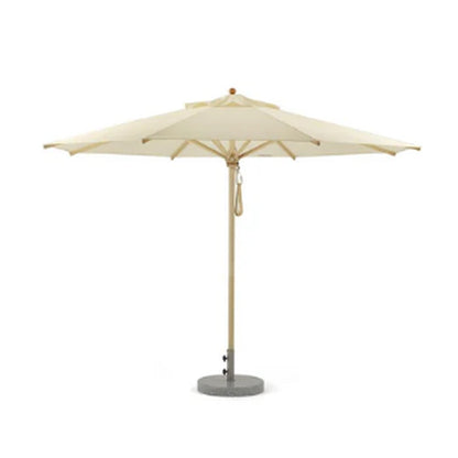 Sonnenschirm Ø 350 cm Natur mit Flaschenzug