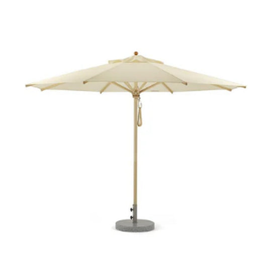 Sonnenschirm Ø 350 cm Natur mit Flaschenzug