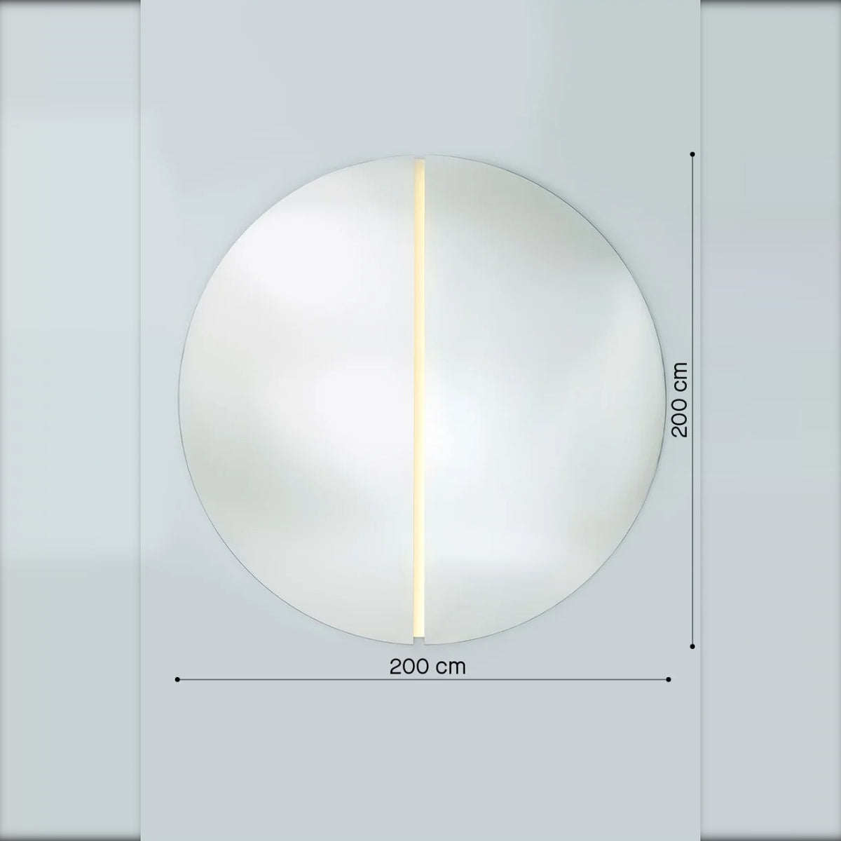 Designspiegel Luna Light Round L von Deknudt Mirrors, Ansicht 6
