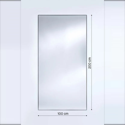 Outdoor-Spiegel Lucka XXL Maßzeichnung 100 x 200 cm