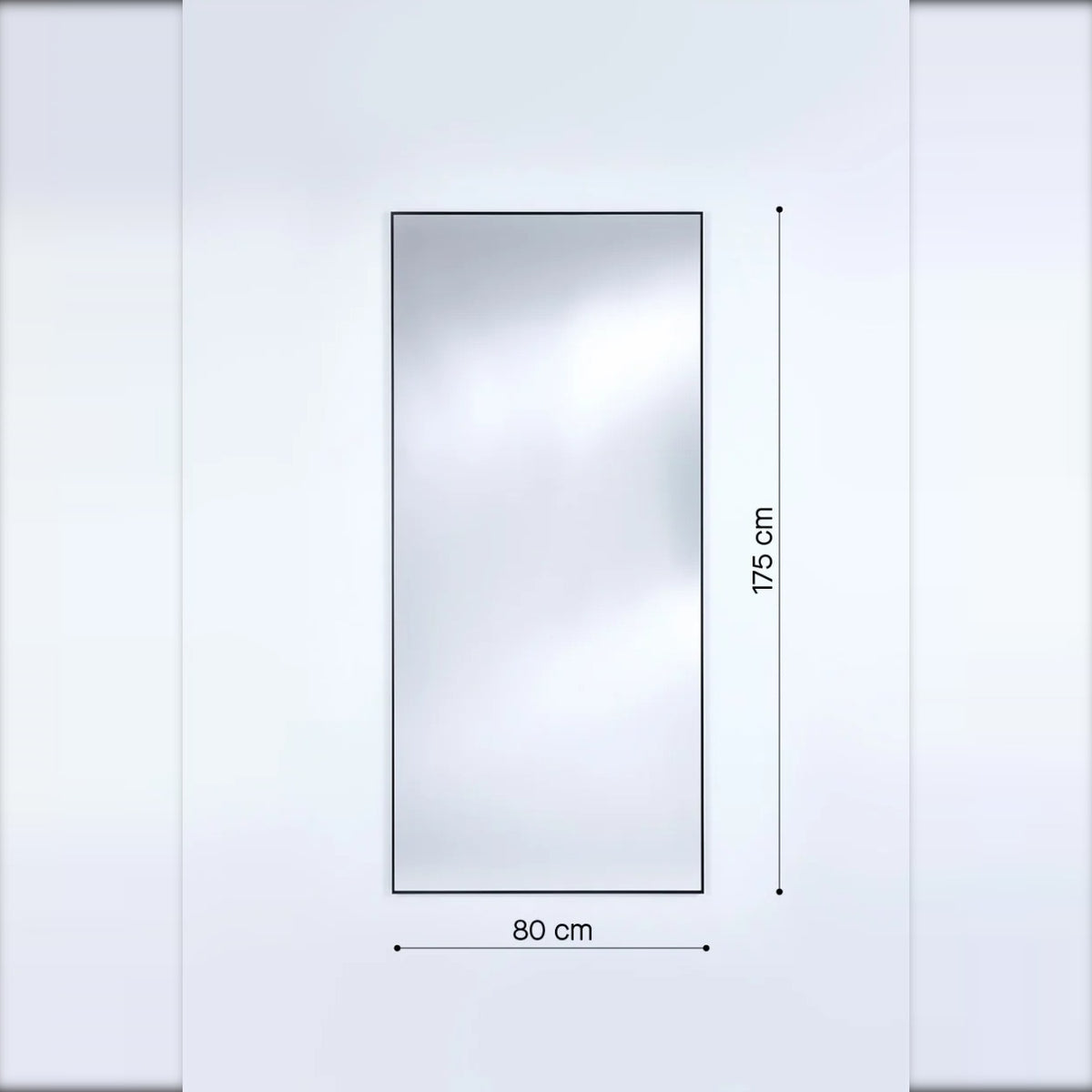 Outdoor-Spiegel Lucka XL Maßzeichnung 80 x 175 cm